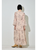 Cowboy Print Deep V-Neck Long Sleeve Midi Dress - TAUPE MULTI