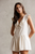 Sleeveless Ruffle Collar Romper - Sand