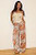 WESTERN BANDANA WIDE LEG PANTS - Burnt Orange