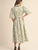 Jacquard Bubble Sleeve Button Down Midi Dress - Sage Green