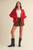 Horse Knit Sweater Cardigan - Red