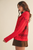 Horse Knit Sweater Cardigan - Red