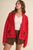 Horse Knit Sweater Cardigan - Red