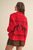Horse Knit Sweater Cardigan - Red