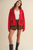 Horse Knit Sweater Cardigan - Red