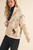 Horse Knit Sweater Cardigan - Beige Taupe