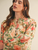 Floral Ruched Button Down Blouse