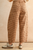 Mini Checker Pattern Barrel Pants - CAMEL/CHESTNUT