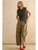 Tie Front Cable Knitted Vest - Olive