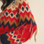 Mock Neck Fair Isle Fringe Sleeve Sweater