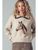 Horse Motif Knit Sweater - IVORY