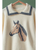 Horse Motif Knit Sweater - IVORY