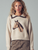 Horse Motif Knit Sweater - TAUPE