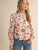 Exclusive Floral Print Ruffled Button Down Top - ASH OLIVE MULTI