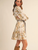 Exclusive Mixed Print Button Down Mini Dress - EGGSHELL MULTI