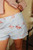 COWGIRL PRINT MINI SHORTS - SOFT BLUE