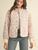 Floral Quilted Jacket with Ribbon Detail - IVORY PINK FLORAL