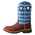 MEN'S 12" WESTERN WORK BOOT WITH CELLSTRETCH® Burgundy & Sky Blue - MXB0001