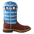 MEN'S 12" WESTERN WORK BOOT WITH CELLSTRETCH® Burgundy & Sky Blue - MXB0001