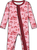 Softsnooze™ Baby Girls Modal Blend Pink Western Trail Toile Footed Ruffle One Piece Pajama