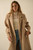 Paid Herringbone Tweed Calf-Length Overcoat