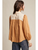 Victorian Contrast Lace Blouse - CLAY
