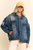 West Coast Rodeo Embroidered Denim Jacket - Dark Denim