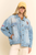 West Coast Rodeo Embroidered Denim Jacket - Light Denim