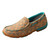 WOMENS SLIP ON DRIVING MOC - TAN/TURQUOISE WDMS022