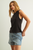 Sleeveless Cotton Top - Black