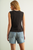 Sleeveless Cotton Top - Black