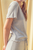 Pointelle Short Sleeve Top - Grey
