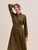Suede Shirt Dress - Green
