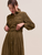 Suede Shirt Dress - Green