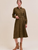 Suede Shirt Dress - Green