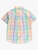 Boys Poppy Rainbow Plaid Short Sleeve Button Down Shirt
