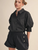 Puff Sleeve Button Down Top - BLACK