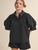 Puff Sleeve Button Down Top - BLACK