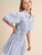 Striped Smocked Bodice Mini Dress - LT BLUE WHITE STRIPE