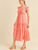 Smocked Ruffled Midi Dress - CORAL PINK