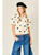 Ruffle Edge Dot Print Short Sleeve Jacket