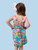 Girls Picnic Party Patchwork Cotton Gauze Flutter Bow Woven Dress