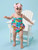 Baby Girls Picnic Party Patchwork Cotton Gauze Bow Front Bubble Woven Romper