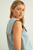 Sailor Collar Button Front Denim Top