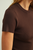 Essential Classic Short Sleeve Ribbed Top - Brown