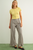 Button Front Ribbed Top - Custard