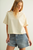 Short Sleeve Linen Knitted Top - Oatmeal