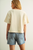 Short Sleeve Linen Knitted Top - White
