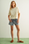 Short Sleeve Linen Knitted Top - White