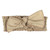 ORGANIC TWILL SMOCKED HEADBAND - OATMEAL